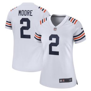 Women's Chicago Bears #2 D.J. Moore White Alternate Game Jersey