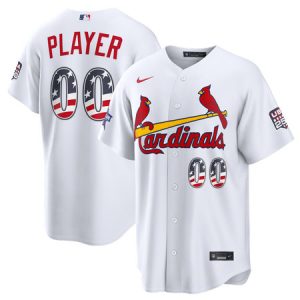 Men's St. Louis Cardinals Nike White 2026 All-Star Edition Stars & Stripes Stadium Custom Jersey