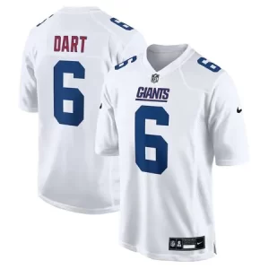 Men's New York Giants #6 Jaxson Dart  Tundra White Fashion Game Jersey