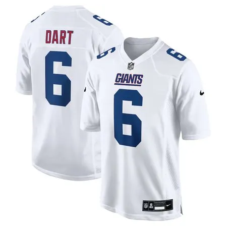 Men's New York Giants #6 Jaxson Dart  Tundra White Fashion Game Jersey