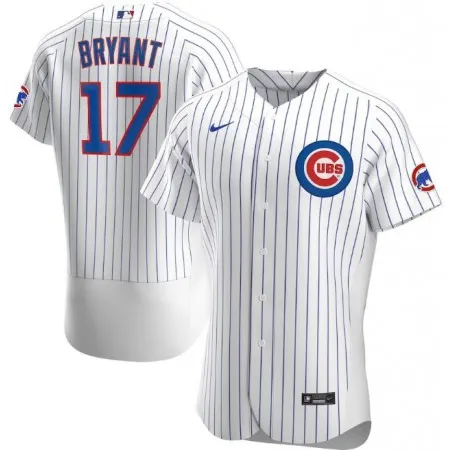 Men's Chicago Cubs #17 Kris Bryant White Flex Base Stitched Jersey 0ATO