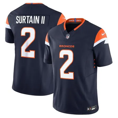 Men's Denver Broncos #2 Patrick Surtain II  Navy Mile High Collection Vapor F.U.S.E. Limited Jersey