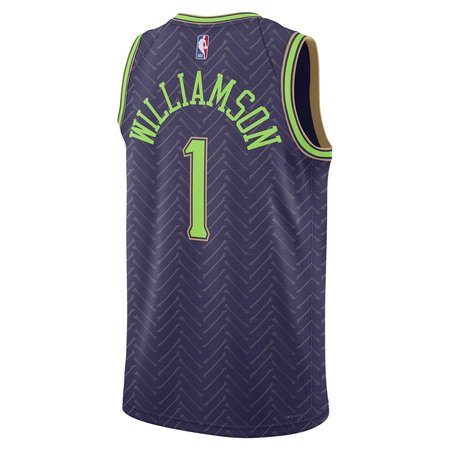 Unisex New Orleans Pelicans #1 Zion Williamson Purple 2024/25 Swingman City Edition Player Jersey