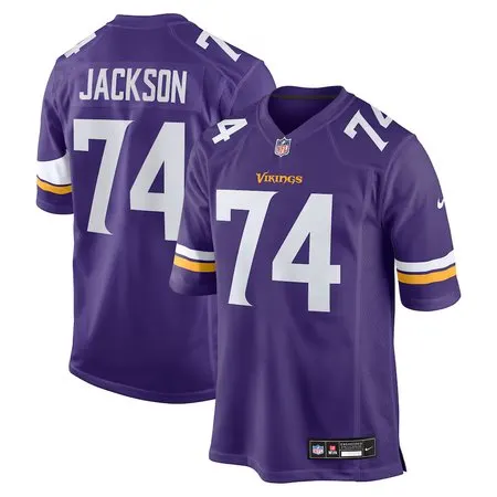 Men's Minnesota Vikings #74 Donovan Jackson Purple 2025 NFL Draft First Round Pick Game Jersey
