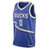 5398e5532c249af6097e4d1dd2294983.jpeg Unisex Milwaukee Bucks Damian Lillard Royal 2024/25 Swingman Player Jersey - City Edition
