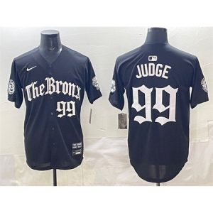Men's New York Yankees #99 Aaron Judge Black "Gothic Legacy Edition" Vapor Premier Limited Stitched Baseball Jersey XXBT