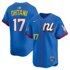Men's National League #17 Shohei Ohtani  Blue 2025 All-Star Edition Limited Player Jersey