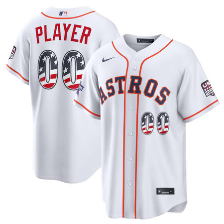 Youth Houston Astros Nike White 2026 All-Star Edition Stars & Stripes Stadium Custom Jersey
