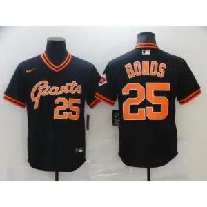 Men's San Francisco Giants #25 Barry Bonds Black Cool Base Stitched Jersey N05M