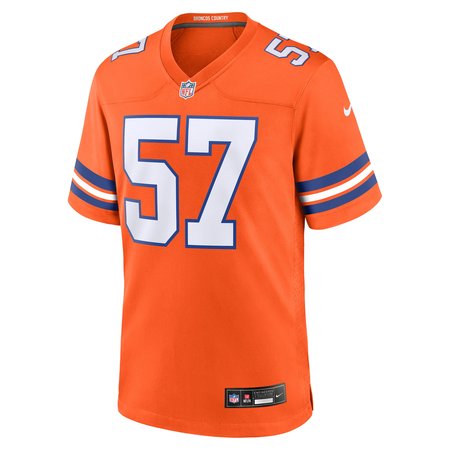 Men's Denver Broncos Tom Jackson Orange Mile High Collection 1977 Throwback Retired Player Game Jersey