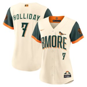 Women's Baltimore Orioles #7 Jackson Holliday Nike Natural 2026 City Connect Stadium Jersey TDK2