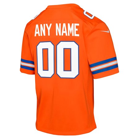 Youth Denver Broncos Orange Mile High Collection 1977 Throwback Custom Game Jersey