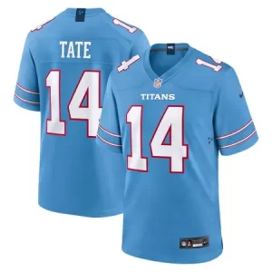 Men's Tennessee Titans #14 Carnell Tate Blue 2026 NFL Draft Game Jersey
