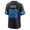 56cb033a5cf84d28628137e892994cd5.jpeg Men's Detroit Lions #26 Jahmyr Gibbs Black 2nd Alternate Game Jersey