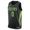 Unisex Boston Celtics #0 Jayson Tatum Black 2024/25 Swingman City Edition Player Jersey