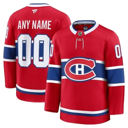 Men's Montreal Canadiens Custom  Red Home Premium Jersey