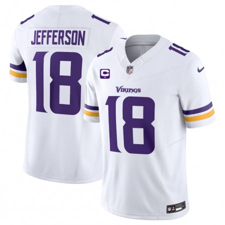 591f01f4af0a146961f35d0b114c6b75.jpeg Men's Minnesota Vikings #18 Justin Jefferson White 2023 F.U.S.E. With 1-Star C Patch Vapor Untouchable Limited Stitched Jersey