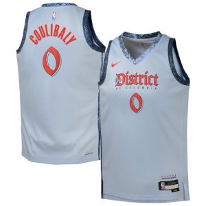 5a98f57c9fbf949c4f611fafe331d19c.jpeg Youth Washington Wizards #0 Bilal Coulibaly Light Blue 2024/25 Swingman City Edition Player Jersey