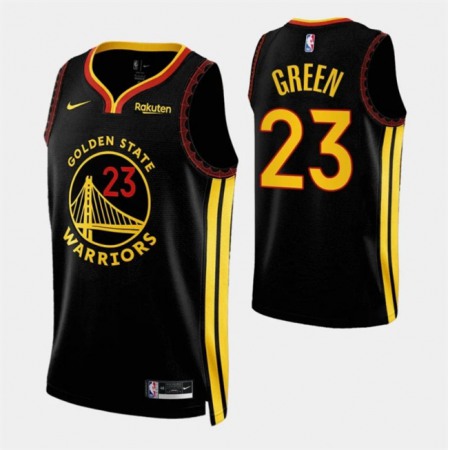 Men's Golden State Warriors #23 Draymond Green Black 2023/24 City Edition Stitched Basketball Jersey 5O92