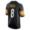 Men's Pittsburgh Steelers #8 Aaron Rodgers Black Game Jersey
