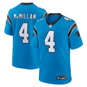 Men's Carolina Panthers #4 Tetairoa McMillan Blue Alternate Game Jersey