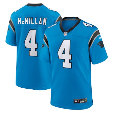 Men's Carolina Panthers #4 Tetairoa McMillan Blue Alternate Game Jersey