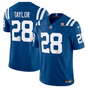 5cc2d703878c74b2c7af74cf91168996.jpeg Men's Indianapolis Colts #28 Jonathan Taylor Blue 2023 F.U.S.E 40th Anniversary Vapor Untouchable Stitched Football Jersey