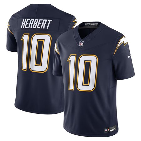 Men's Los Angeles Chargers #10 Justin Herbert  Navy Alternate Super Chargers Vapor F.U.S.E. Limited Jersey
