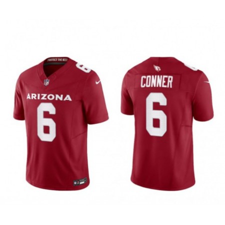 5d6d7c74a14ef18142bb44385c26d668.jpeg Men's Arizona Cardinals #6 James Conner Red 2023 F.U.S.E. Vapor Untouchable Limited Stitched Football Jersey