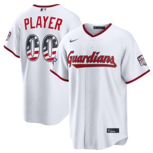 Youth Cleveland Guardians Nike White 2026 All-Star Edition Stars & Stripes Stadium Custom Jersey