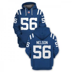 5dfbf6d57ca8092aa4df3f17295e084a.jpeg Men's Indianapolis Colts #56 Quenton Nelson 2021 Blue Pullover Hoodie