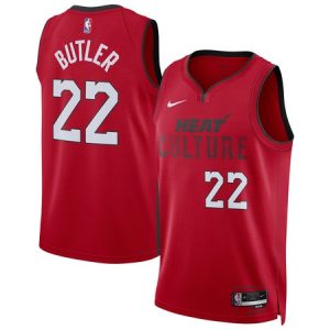 Unisex Miami Heat #22 Jimmy Butler Red 2024/25 Swingman City Edition Player Jersey