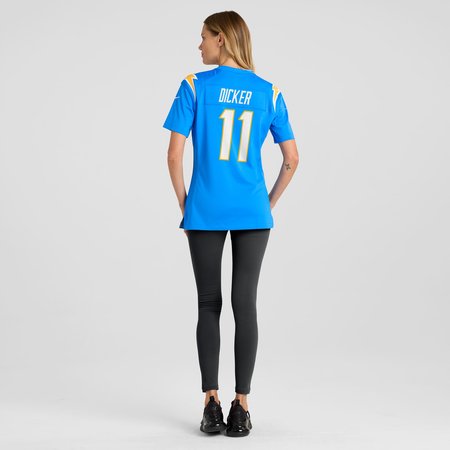Women's Los Angeles Chargers #11 Cameron Dicker Powder Blue Game Jersey
