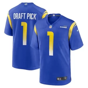 Men's Los Angeles Rams #1 Royal 2025 NFL Draft First Round Pick No. 26 Game Jersey