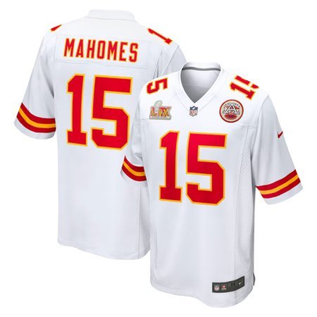 62e8204253f2bb4671b7cbfe4f43a12d.jpeg Men's Kansas City Chiefs #15 Patrick Mahomes White Super Bowl LIX Game Jersey