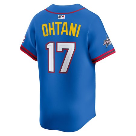 Men's National League #17 Shohei Ohtani  Blue 2025 All-Star Edition Limited Player Jersey