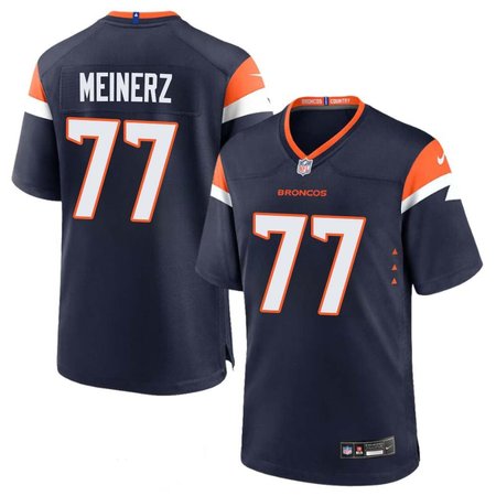 Men's Denver Broncos #77 Quinn Meinerz Navy Alternate Game Jersey
