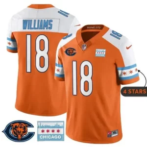 6498ca11e73749b5a37d6e09a2af814e.webp Men's Chicago Bears #18 Caleb Williams Orange Alternate City Edition With Chicago Flag Vapor F.U.S.E. Untouchable Limited Jersey