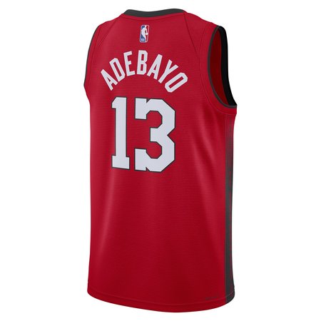 6509284e7c06439b8400370c8ddbdad9.jpeg Unisex Miami Heat Bam Adebayo Red 2024/25 Swingman Player Jersey - City Edition