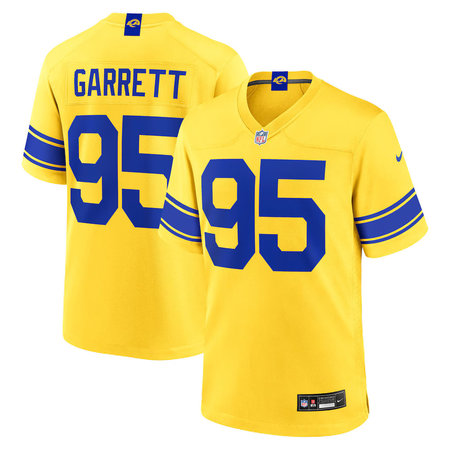 Men's Los Angeles Rams #95 Myles Garrett Nike Classic Sol Game Jersey
