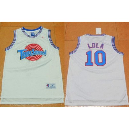 67bf7e7b1e1021bcb7456cae1b63e902.jpeg Space Jam Tune Squad #10 Lola Bunny White Movie Stitched Basketball Jersey