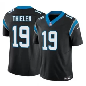 Men's Carolina Panthers #19 Adam Thielen Black 2023 F.U.S.E. Vapor Untouchable Stitched Football Jersey
