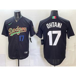 Youth Los Angeles Dodgers #17 Shohei Ohtani Black Mexico Jersey 5KM9