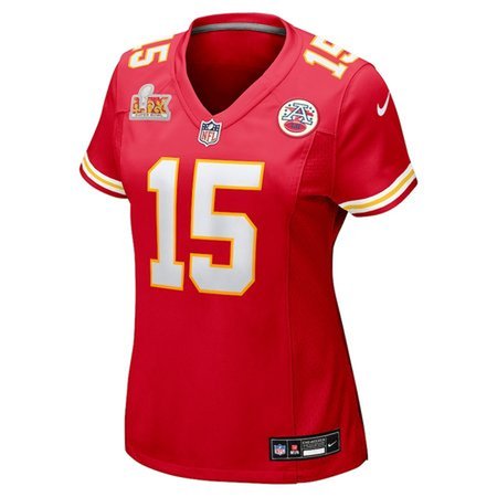 69ad7564e3d447e068ba5c1c1a8a5747.jpeg Women's Kansas City Chiefs #15 Patrick Mahomes Red Super Bowl LIX Game Jersey