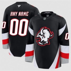 Men's Buffalo Sabres Custom Black 2024-25 Alternate Stitched Hockey Premium Jersey