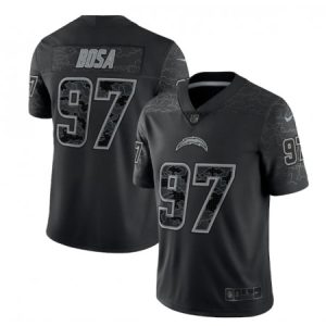 6af325f30dbb06c8aa8f623e9c257078.jpeg Men's Los Angeles Chargers #97 Joey Bosa Black Reflective Limited Stitched Football Jersey