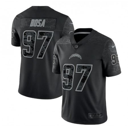 6af325f30dbb06c8aa8f623e9c257078.jpeg Men's Los Angeles Chargers #97 Joey Bosa Black Reflective Limited Stitched Football Jersey