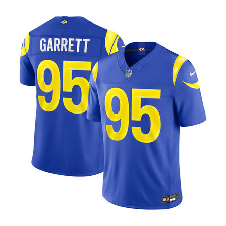 Men's Los Angeles Rams #95 Myles Garrett Navy Vapor F.U.S.E. Limited Jersey