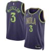 Unisex New Orleans Pelicans #3 CJ McCollum Purple 2024/25 Swingman City Edition Player Jersey