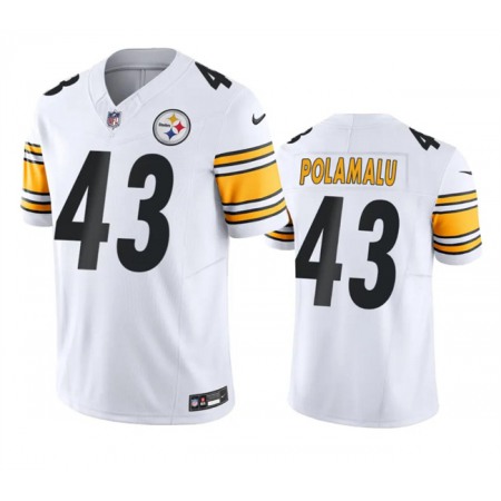6d12f56abe5c6162f026119f7501d4bb.jpeg Men's Pittsburgh Steelers #43 Troy Polamalu White 2023 F.U.S.E. Vapor Untouchable Color Rish Limited Jersey